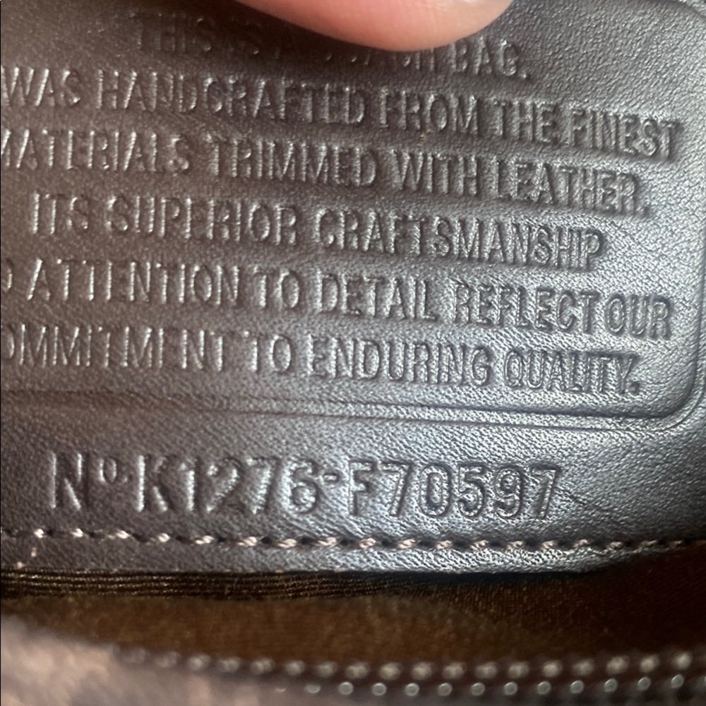 Coach Brown Messenger Bag with Woven Trim - Picture 3 of 12